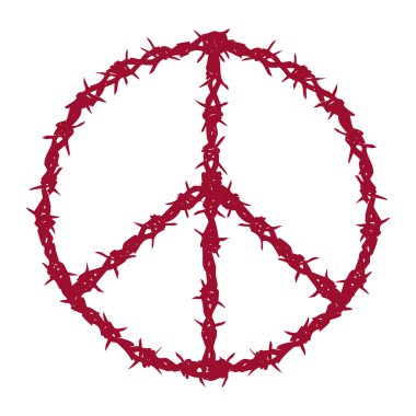 Barbed wired peace clipart