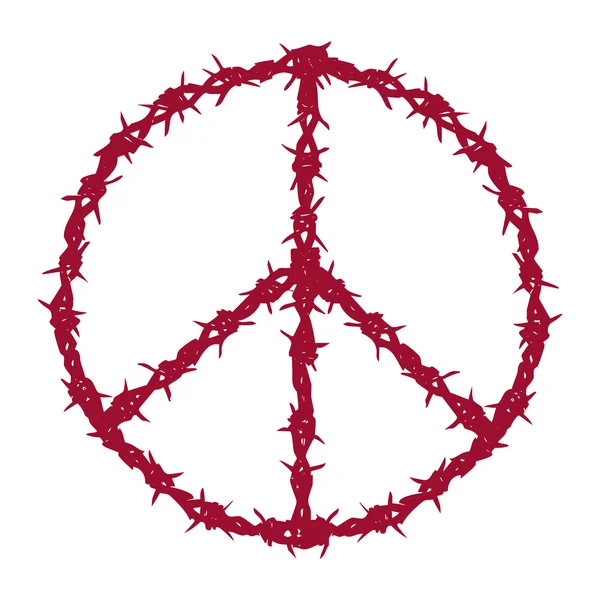 Barbelé paix câblée — Image vectorielle