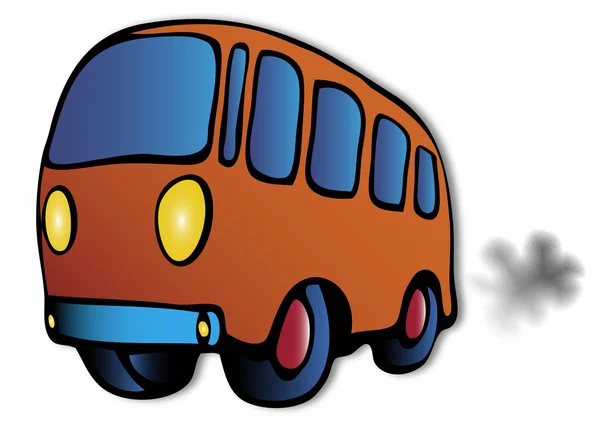 Ilustração em autocarro laranja — Vetor de Stock