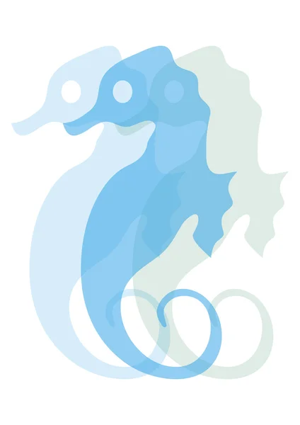 Seahorse transparent — Stock Vector