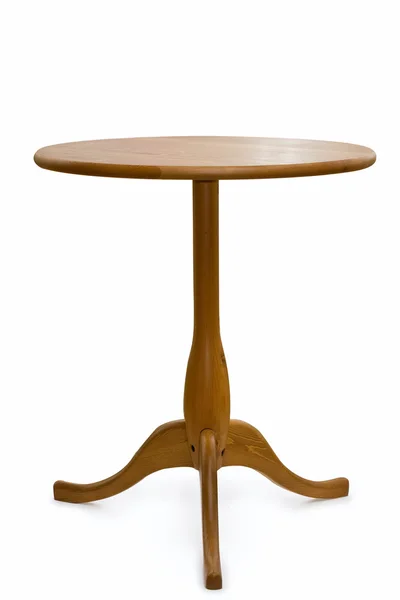 Drewniany okrągły stół — Zdjęcie stockowe