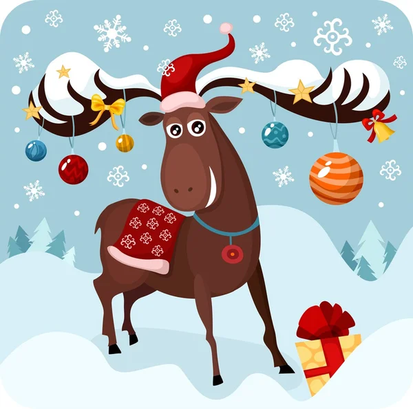 Vánoce jelen — Stockový vektor
