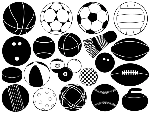 Different game balls — Stock Vector
