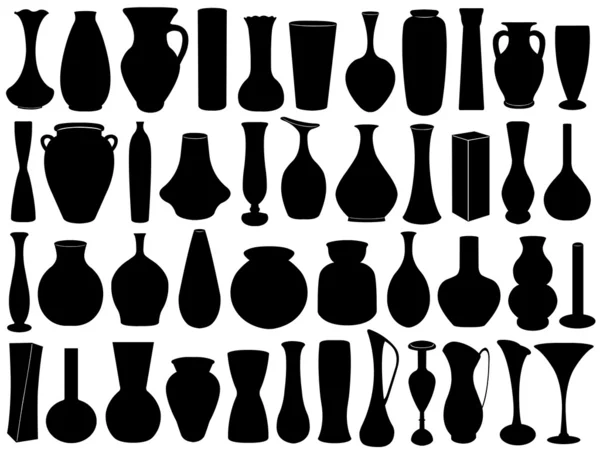 Vase set isolated — Stock Vector