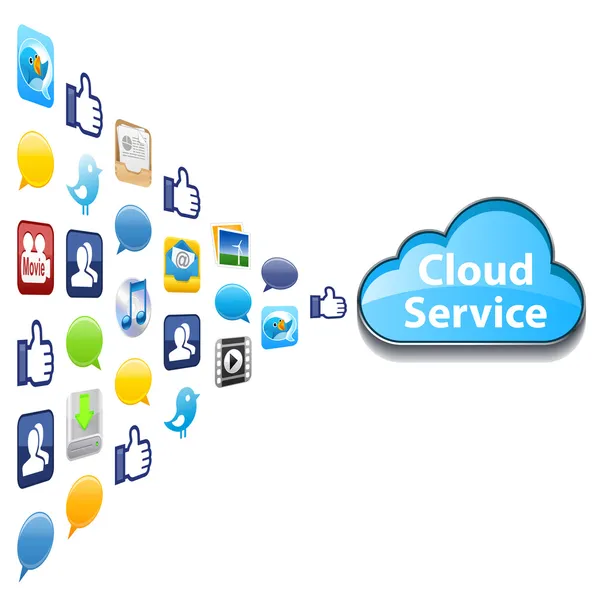 Cloud hizmeti — Stok fotoğraf
