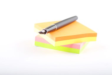 Pen and colorful sticker clipart