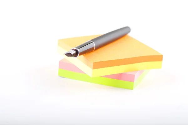 stock image Pen and colorful sticker