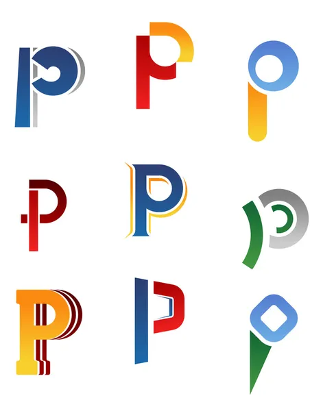 Letra del alfabeto P — Archivo Imágenes Vectoriales