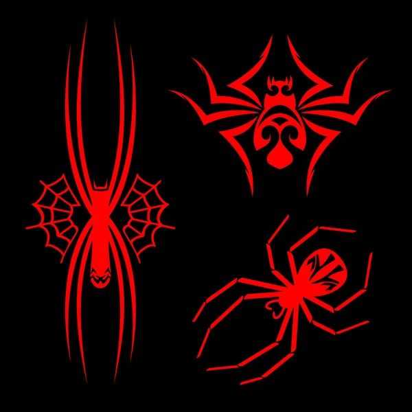 Татуировки пауков — стоковый вектор