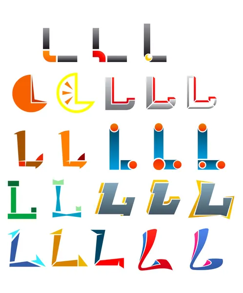 Alfabet alfabet l — Stockvector