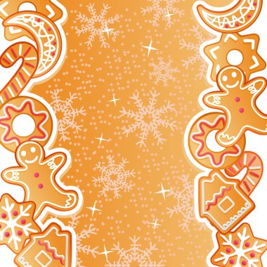 Gingerbread background clipart