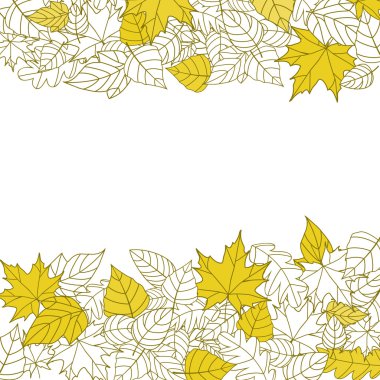 Yellow Autumn Leaves Background clipart