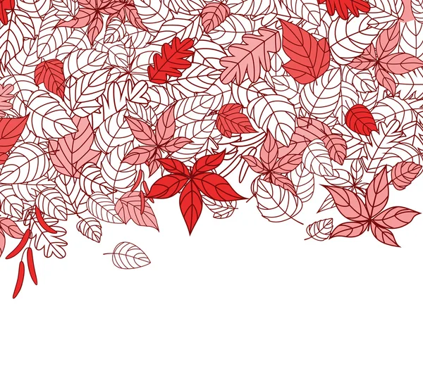 Latar belakang daun musim gugur merah - Stok Vektor