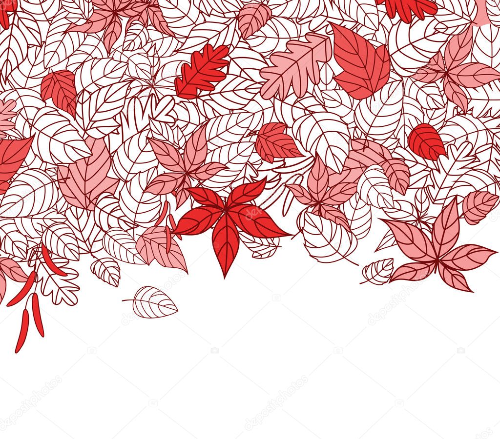 Red Autumn Leaves Background
