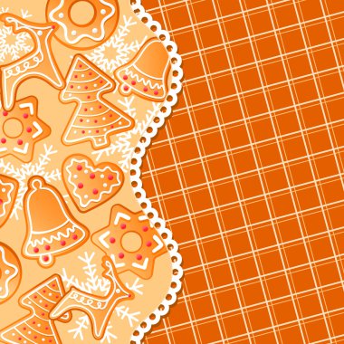 Gingerbread background clipart