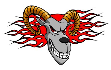 Angry goat clipart