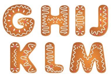 Gingerbread alphabet letters