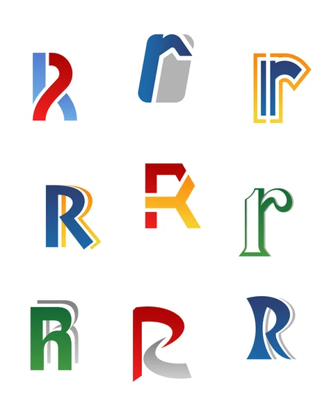 Alfabeto letra R —  Vetores de Stock