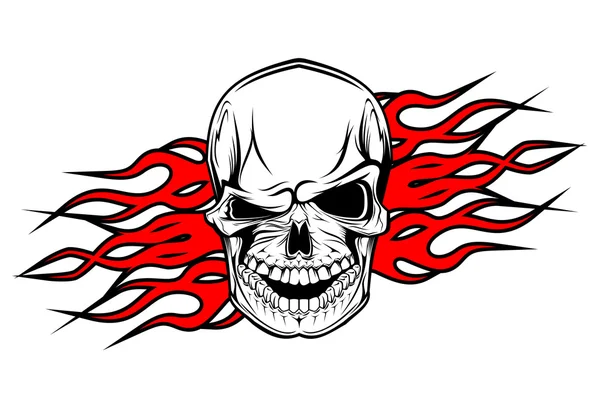 Danger skull tattoo — Stock Vector