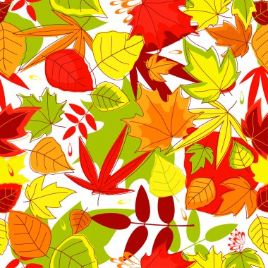 Autumnal seamless pattern clipart