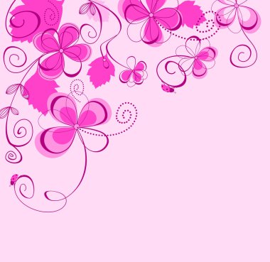 Purple floral background clipart