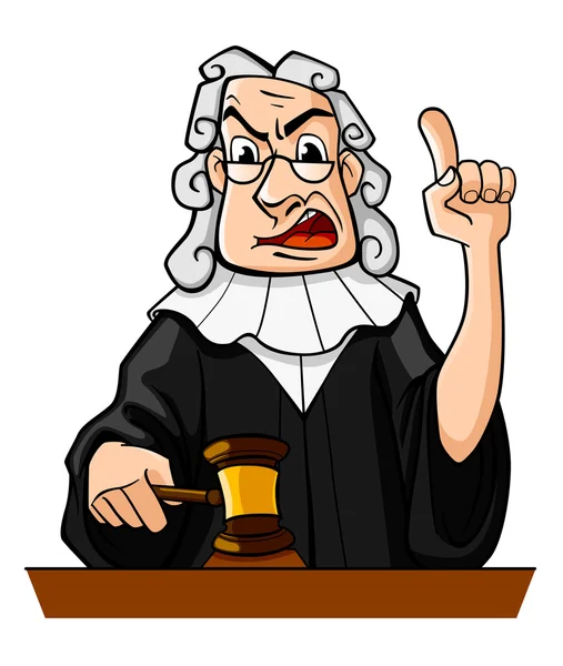 Richter fällt Urteil — Stockvektor