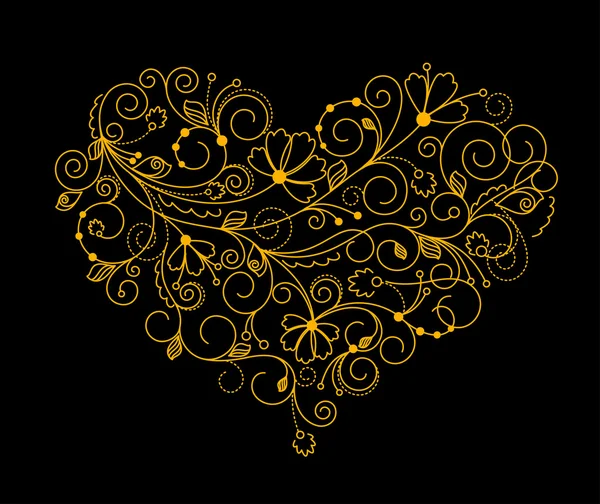 Анотація квітка серця — стоковий вектор
