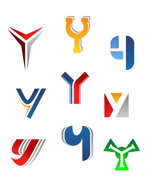 Letra del alfabeto Y — Vector de stock