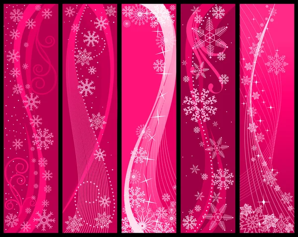 Різдвяні та зимові банери — стоковий вектор