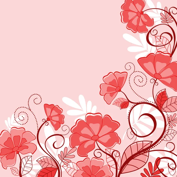Pink floral background — Stock Vector