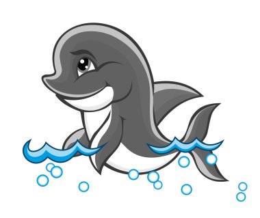 Cute dolphin clipart