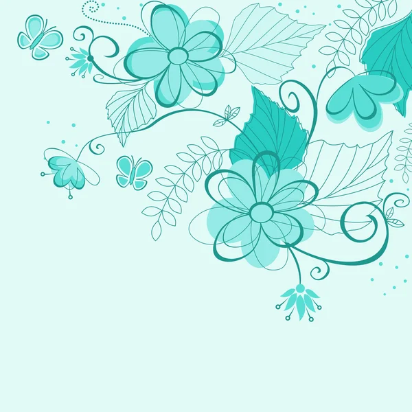 Αφηρημένη μπλε λουλούδι φόντο — Διανυσματικό Αρχείο