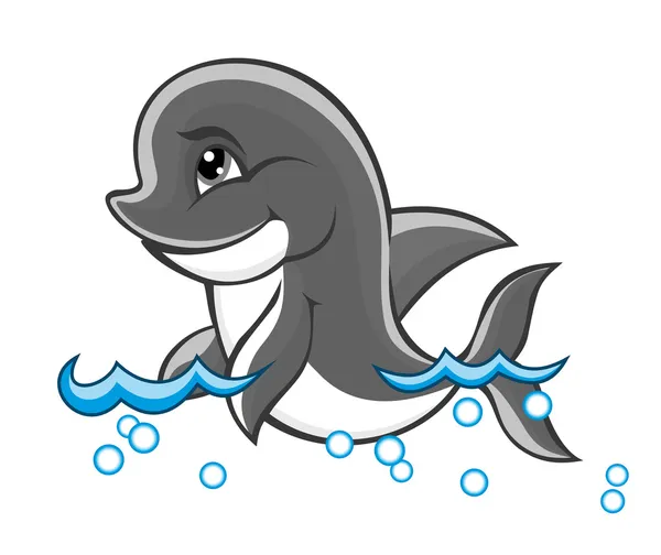 Niedlicher Delfin — Stockvektor