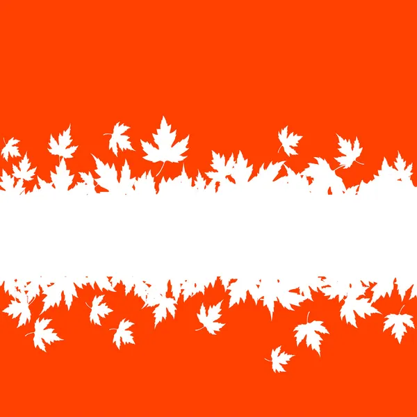 Feuilles d'automne fond avec bordure en planche — Image vectorielle