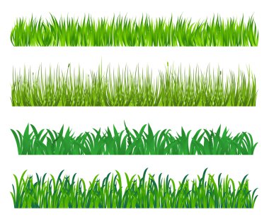 Green grass elements clipart