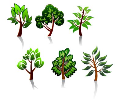 Tree icons clipart