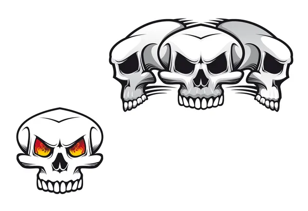 Tatouage crânes — Image vectorielle