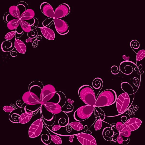 抽象紫色花背景 — 图库矢量图片