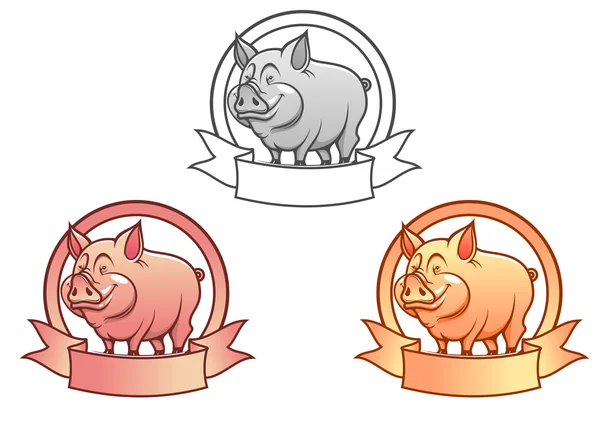 Tecknad gris — Stock vektor