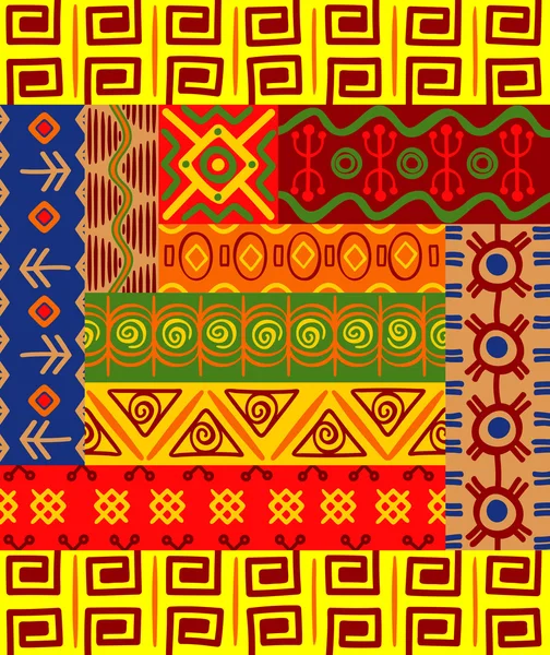 Etnische patronen en ornamenten — Stockvector
