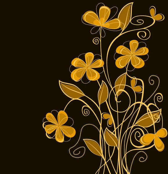 Turuncu çiçek arkaplanı — Stok Vektör