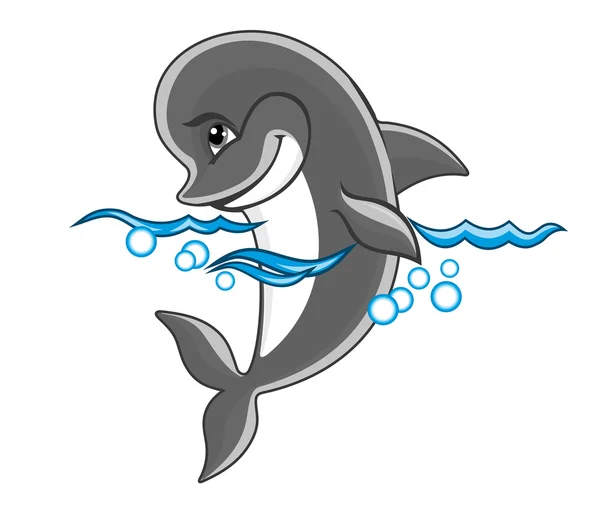 Fröhlicher Delfin — Stockvektor