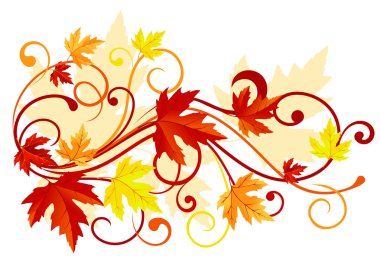 Autumn leaves background clipart