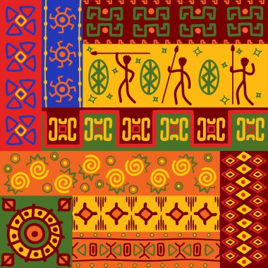 Abstract ethnic patterns and ornaments clipart