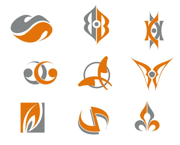 Set of abstract symbols — Stock Vector