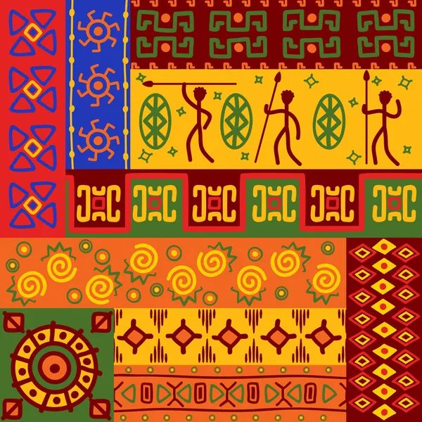 Abstrakte ethnische Muster und Ornamente — Stockvektor