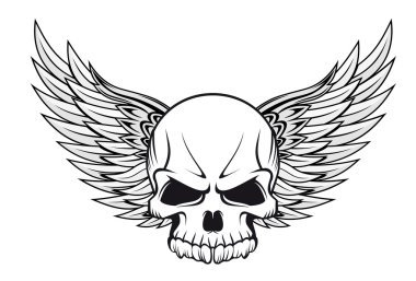 Skull tattoo clipart