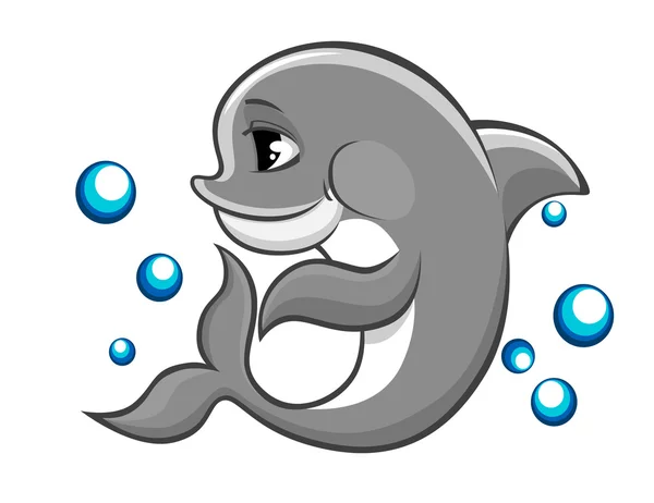 Veselá delfínů miminko — Stockový vektor