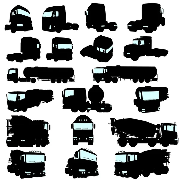 Conjunto de caminhões —  Vetores de Stock