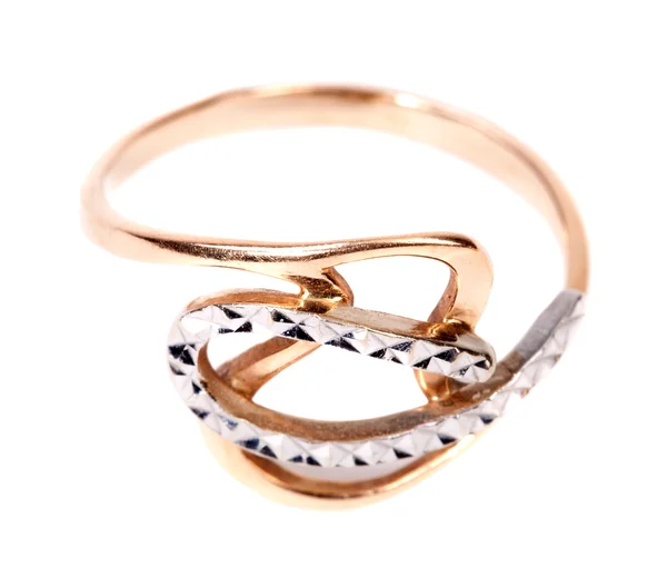 Golden jewellery ring — Stock Photo, Image